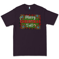 Plum Merry Christmas Y'all Premium Tee - RanaPortraitStore