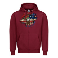 Burgundy freedom tour Zipper Hoodie - MaliasSmallBusiness