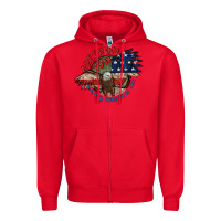 Red freedom tour Zipper Hoodie - MaliasSmallBusiness