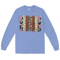 Colony Blue easter leopard cowhide bunny brush stroke Long Sleeve Tee - Artiststas