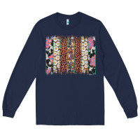 Navy easter leopard cowhide bunny brush stroke Long Sleeve Tee - Artiststas