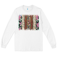 White easter leopard cowhide bunny brush stroke Long Sleeve Tee - Artiststas