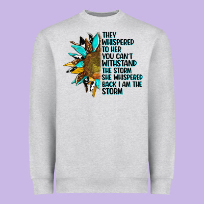 Sunflower They Whispered To Her Heavyweight Sweatshirt Designed By Adodesignshop