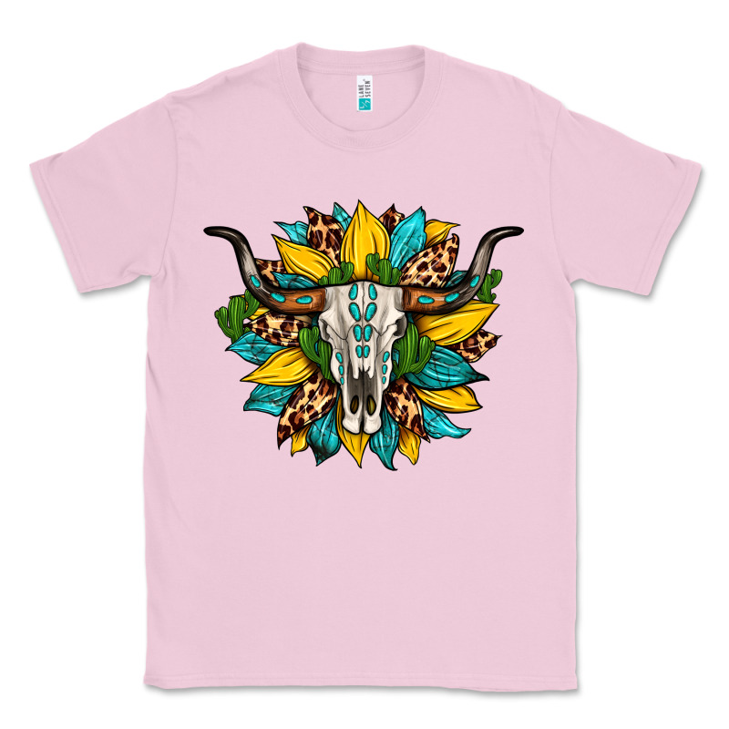 Bull Skull Gemstone Cactus Leopard Sunflower Classic Tee by Artiststas | Teevron