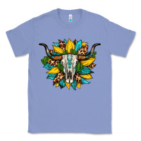 Colony Blue bull skull gemstone cactus leopard sunflower Classic Tee - Artiststas