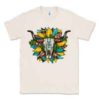 Natural bull skull gemstone cactus leopard sunflower Classic Tee - Artiststas
