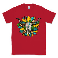 Red bull skull gemstone cactus leopard sunflower Classic Tee - Artiststas