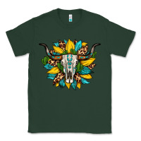 Sports Green bull skull gemstone cactus leopard sunflower Classic Tee - Artiststas