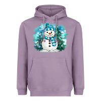 Lavender winter snowman Heavyweight Hoodie - MaliasSmallBusiness