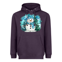 Plum winter snowman Heavyweight Hoodie - MaliasSmallBusiness