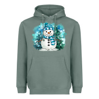 Sage winter snowman Heavyweight Hoodie - MaliasSmallBusiness