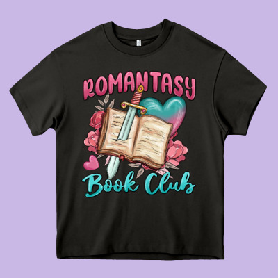 Romantasy Book Club Heavy Core Tee Designed By Maliassmallbusiness