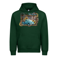 Forest Green Small town USA truck 4th of july Urban Hoodie - HowdyJamesFarm