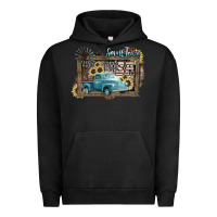 Pigment Black Small town USA truck 4th of july Urban Hoodie - HowdyJamesFarm