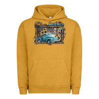 Pigment Peanut Butter Small town USA truck 4th of july Urban Hoodie - HowdyJamesFarm