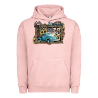 Pigment Salmon Small town USA truck 4th of july Urban Hoodie - HowdyJamesFarm