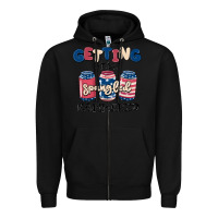 Black getting star spangled hammered Zipper Hoodie - MaliasSmallBusiness