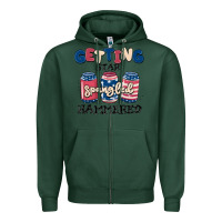 Sports Green getting star spangled hammered Zipper Hoodie - MaliasSmallBusiness