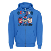 True Royal getting star spangled hammered Zipper Hoodie - MaliasSmallBusiness