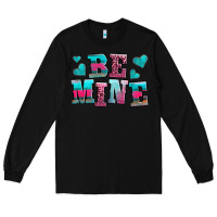Black be mine western valentine's day no background Long Sleeve Tee - AdoDesignShop