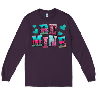 Plum be mine western valentine's day no background Long Sleeve Tee - AdoDesignShop