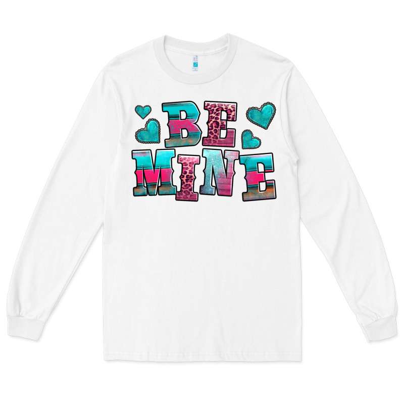 Be Mine Western Valentine's Day No Background Long Sleeve Tee by AdoDesignShop | Teevron