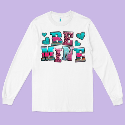 Be Mine Western Valentine's Day No Background Long Sleeve Tee Designed By Adodesignshop