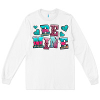 White be mine western valentine's day no background Long Sleeve Tee - AdoDesignShop