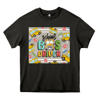 Asphalt school bus driver Heavy Core Tee - MaliasSmallBusiness