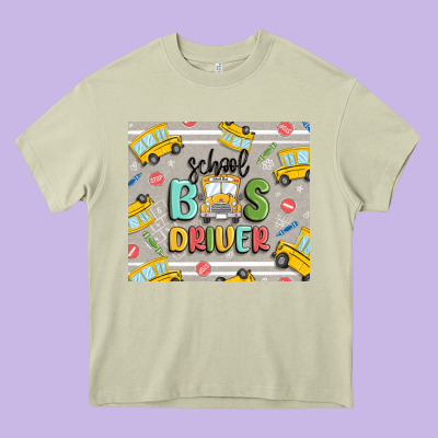 School Bus Driver Heavy Core Tee Designed By Maliassmallbusiness