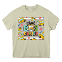Mossy school bus driver Heavy Core Tee - MaliasSmallBusiness