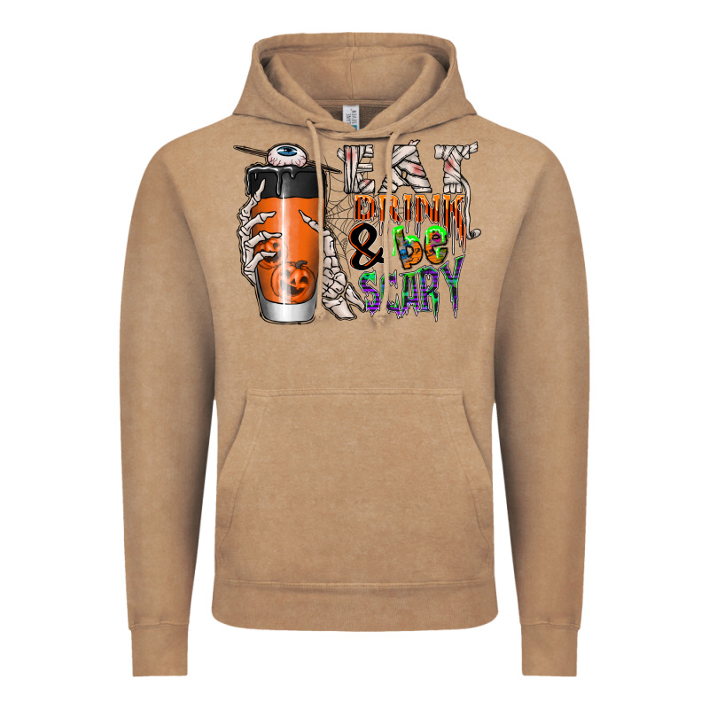 Eat Drink Be Scary Vintage Hoodie by CowhideDigitalArt | Teevron