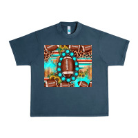Midnight Navy football leopard turquoise gemstone sunflower Urban Heavy Tee - JahusDesignShop