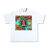White football leopard turquoise gemstone sunflower Urban Heavy Tee - JahusDesignShop