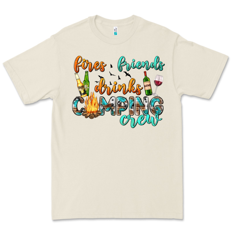 Fires Friends Drinks Camping Crew Premium Tee by texasbilliewilder | Teevron