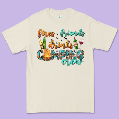 Premium Tee fires friends drinks camping crew