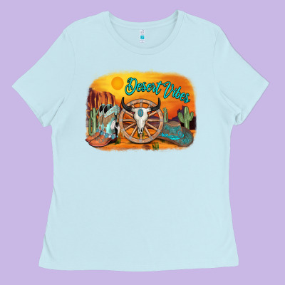 Desert Vibes Ladies Tee Designed By Adodesignshop