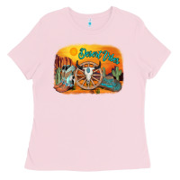 Bubblegum Pink desert vibes Ladies Tee - AdoDesignShop