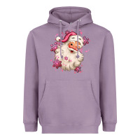 Lavender pink christmas santa claus Heavyweight Hoodie - MaliasSmallBusiness