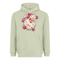 Matcha pink christmas santa claus Heavyweight Hoodie - MaliasSmallBusiness