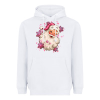 White pink christmas santa claus Heavyweight Hoodie - MaliasSmallBusiness