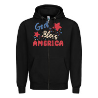 Black god bless america Zipper Hoodie - MaliasSmallBusiness