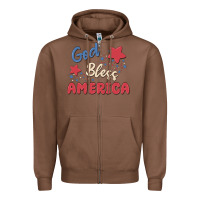 Chestnut god bless america Zipper Hoodie - MaliasSmallBusiness