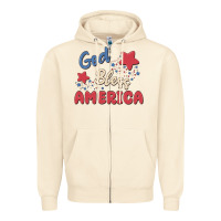 Sandshell god bless america Zipper Hoodie - MaliasSmallBusiness