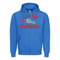 True Royal god bless america Zipper Hoodie - MaliasSmallBusiness