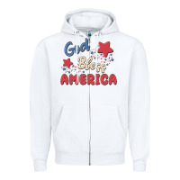 White god bless america Zipper Hoodie - MaliasSmallBusiness