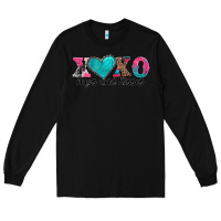 Black xoxo hugs and kisses valentines day Long Sleeve Tee - AdoDesignShop