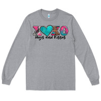 Heather Grey xoxo hugs and kisses valentines day Long Sleeve Tee - AdoDesignShop