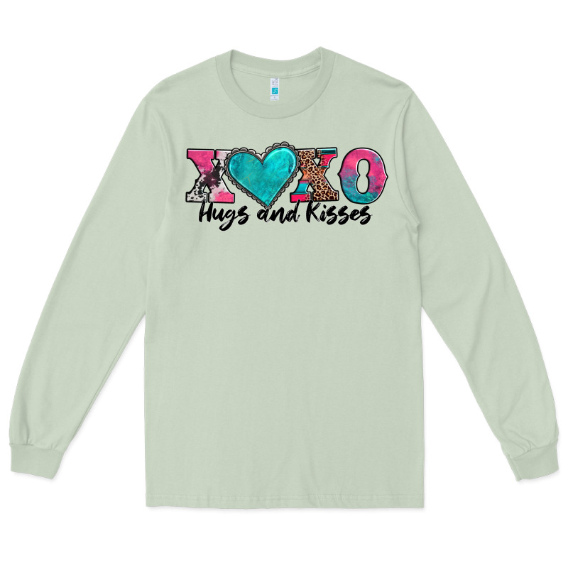 Xoxo Hugs And Kisses Valentines Day Long Sleeve Tee by AdoDesignShop | Teevron