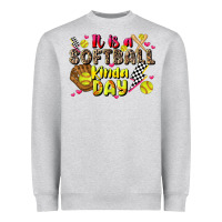 Heather Grey it is a softball kinda day Heavyweight Sweatshirt - JahusDesignShop